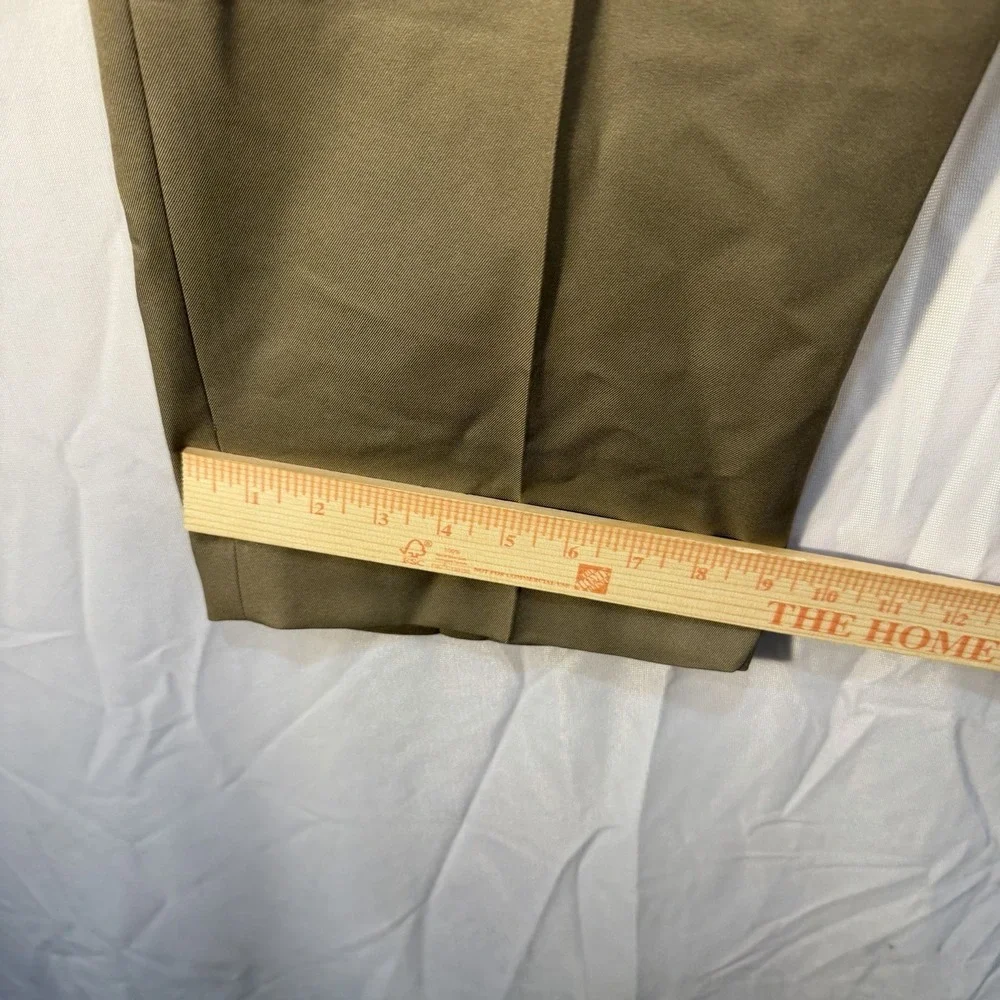 Croft & Barrow Pants Mens 38x29 Tan Khaki Half Elastic‎ Stretch Dress Casual NEW